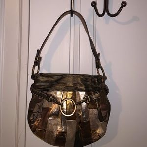 Mini Coach Gold Clutch Purse